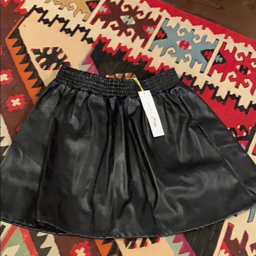 Faux leather skirt